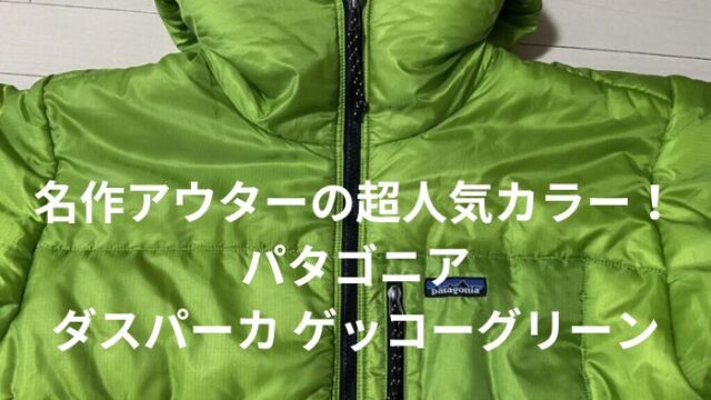 2002年製超人気モデル！【パタゴニア ダスパーカ ゲッコーグリーン 